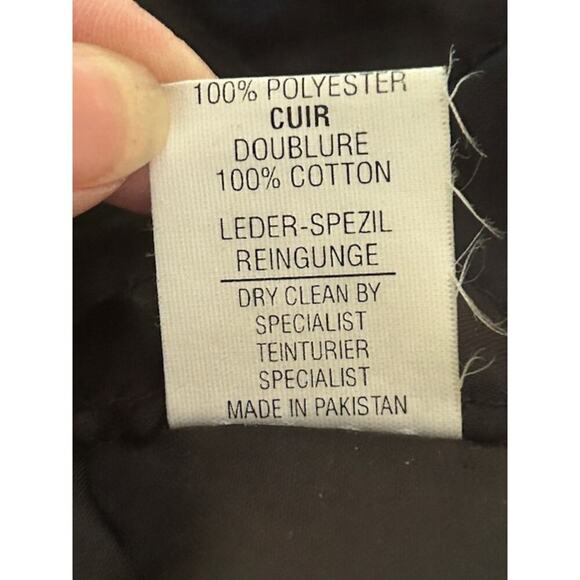 4Star Men’s Leather Motorcycle Jacket 44 Black Double-Rider Belted Lace Sides - Picture 10 of 12